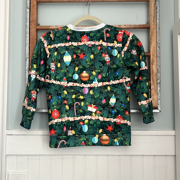 Boys Christmas jogger set size Medium ugly Christmas outfit, jogger pants top - Picture 6 of 8